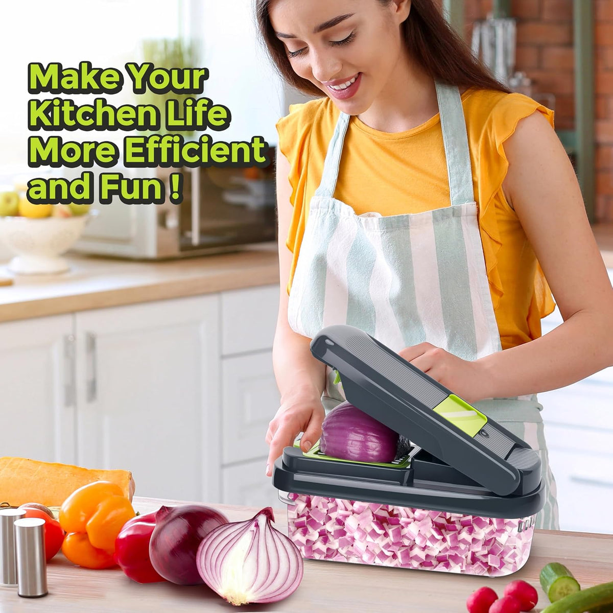 14-In-1 Multifunctional Vegetable Chopper & Slicer