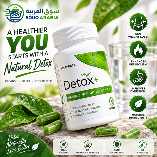 Detox Right by Nutright | 100% Organic & Plant-Based Formula | Daily Detox & Premium Herbal Support