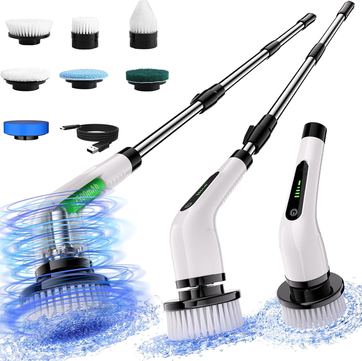 Electric Spin Scrubber With 7 Brush
