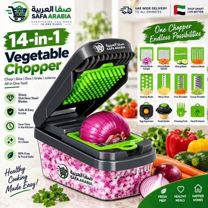 14-In-1 Multifunctional Vegetable Chopper & Slicer