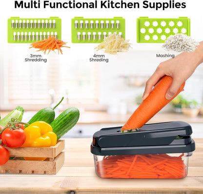 14-In-1 Multifunctional Vegetable Chopper & Slicer