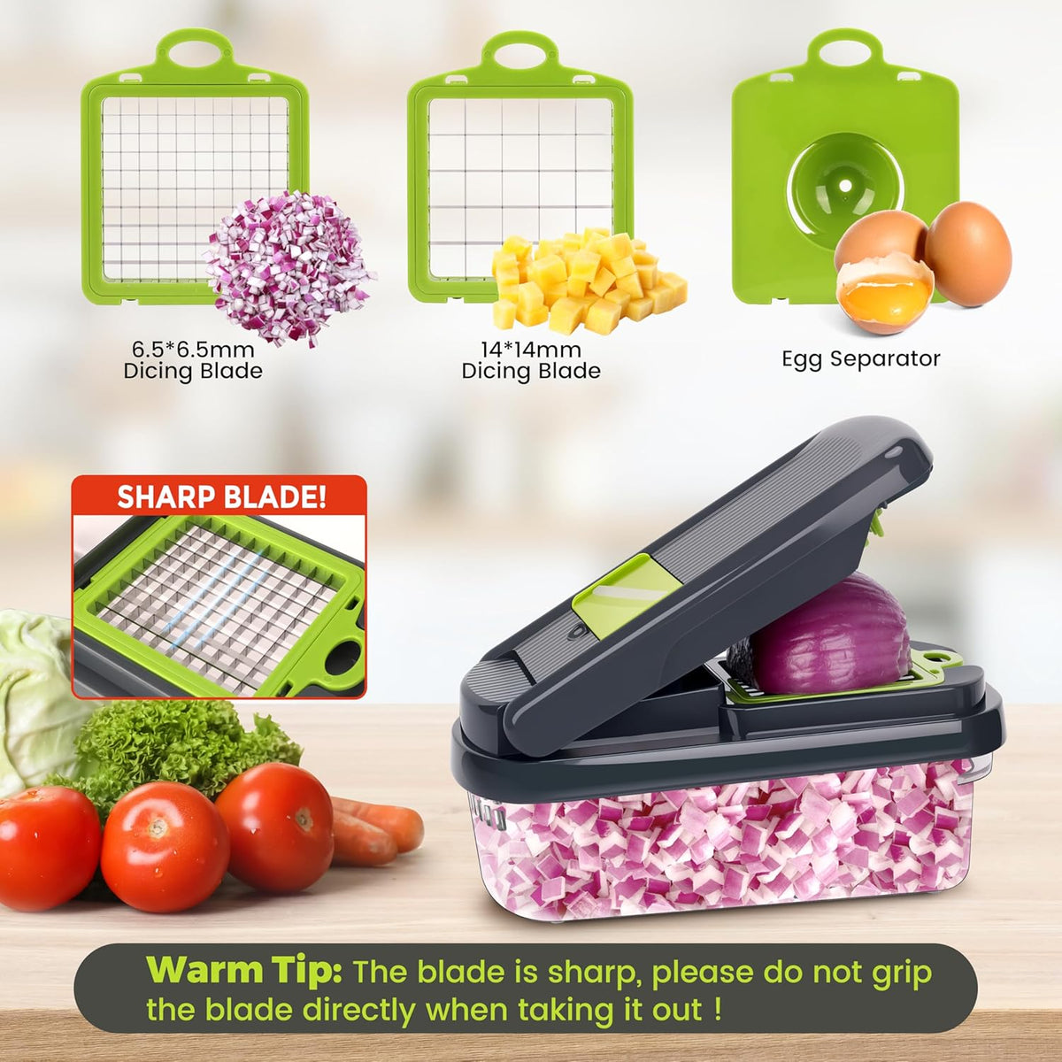 14-In-1 Multifunctional Vegetable Chopper & Slicer